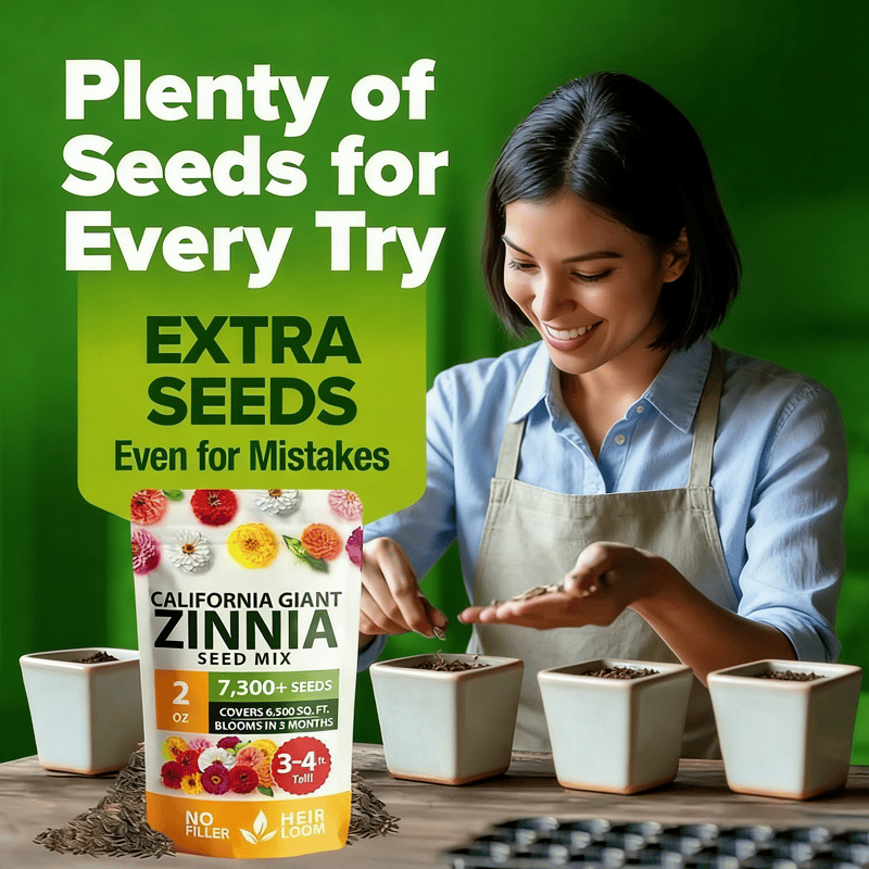 PurePetal – Semillas de zinnia para flores heirloom vibrantes