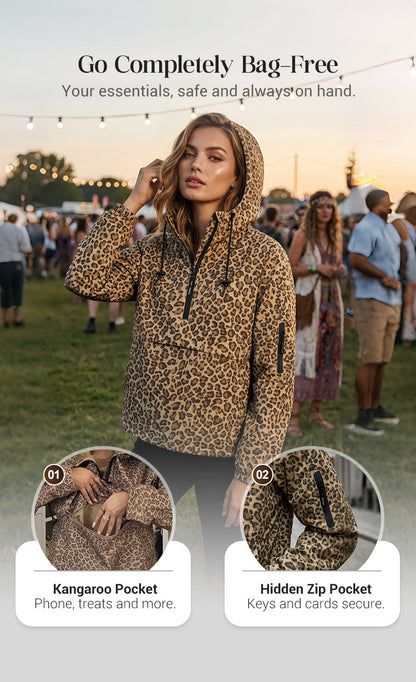 UrbanRoar – Sudadera con capucha y estampado de leopardo con estilo