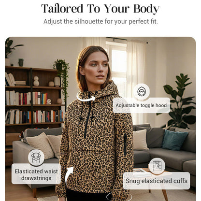 UrbanRoar – Sudadera con capucha y estampado de leopardo con estilo