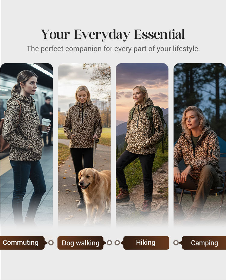 UrbanRoar – Sudadera con capucha y estampado de leopardo con estilo