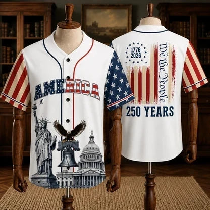 HonorNation – Camiseta de Béisbol Conmemorativa de 250 Años