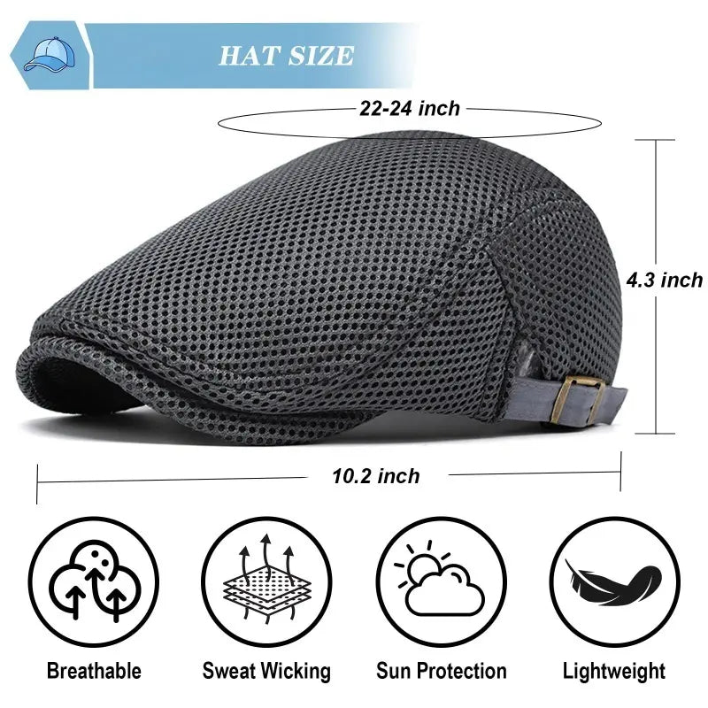 AirWeave – Atmungsaktive Mesh-Schiebermütze für Herren