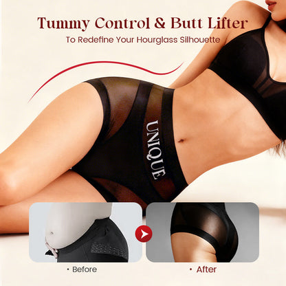 CurveEase – Pantalones cortos sin costuras de talle alto con control de abdomen