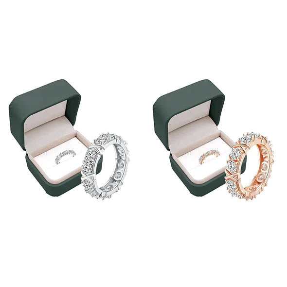 Moissanova – Anillo de Diamantes de Moissanita Magnetología