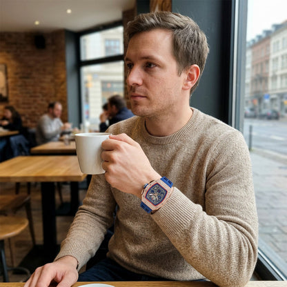LuxeSpark – Reloj con incrustaciones de pedrería