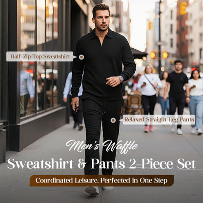 UrbanEase – Conjunto de descanso para hombre en tejido tipo gofre transpirable