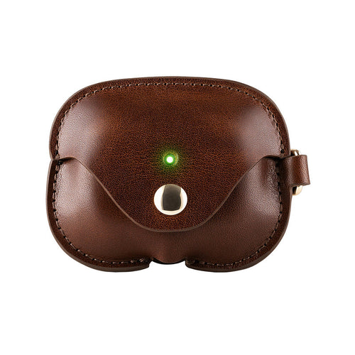 LuxeShield – Funda protectora de cuero genuino premium para AirPods
