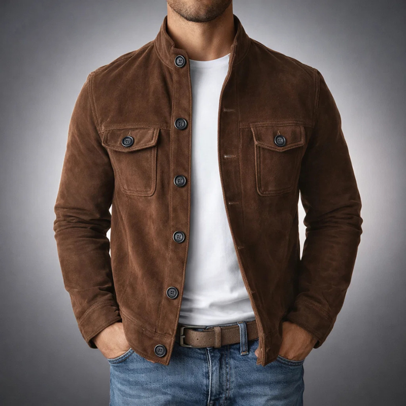 EliteSuede – Moderne Herren-Hemdjacke