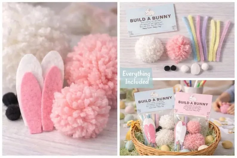 VistaHop – Kit de manualidades de primavera para niños «Crea tu conejito»