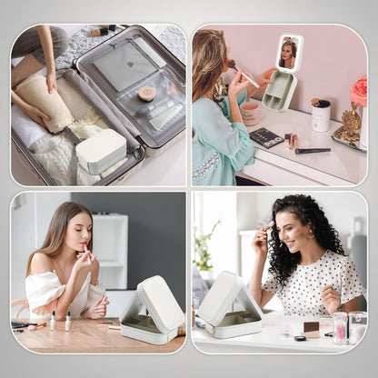 LuxeReflect – Espejo de Maquillaje Portátil para Viaje