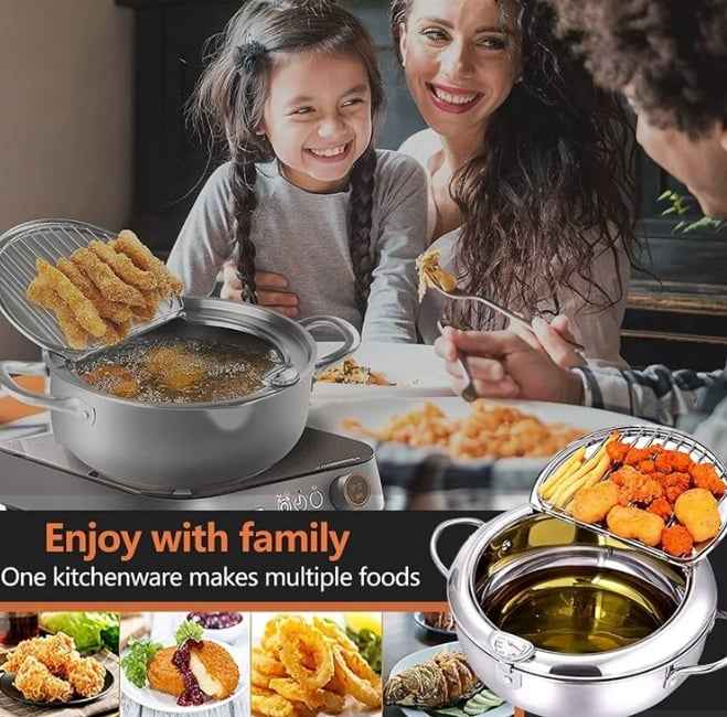 CookForge – Sistema de sartén y rejilla de control de aceite de acero inoxidable de primera calidad
