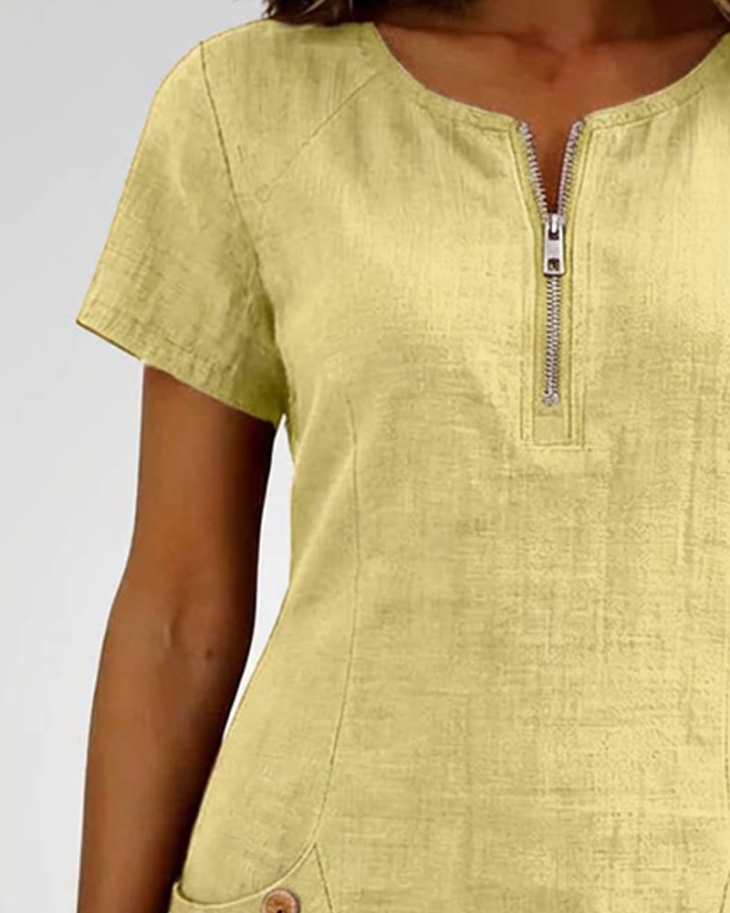 UrbanBreeze Zip – Alltags-Kleid aus der Cotton-Line