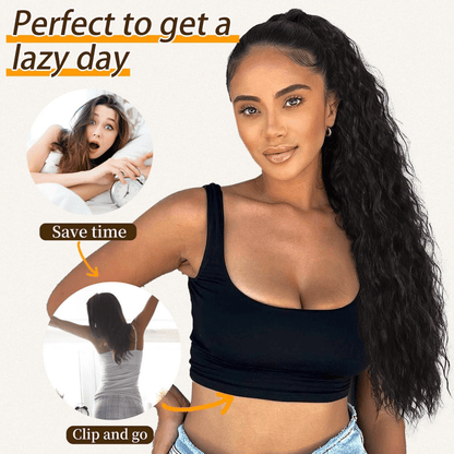 SilkiPony – Extensión de Cola de Caballo de Cabello Natural