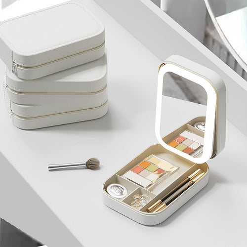 LuxeReflect – Espejo de Maquillaje Portátil para Viaje
