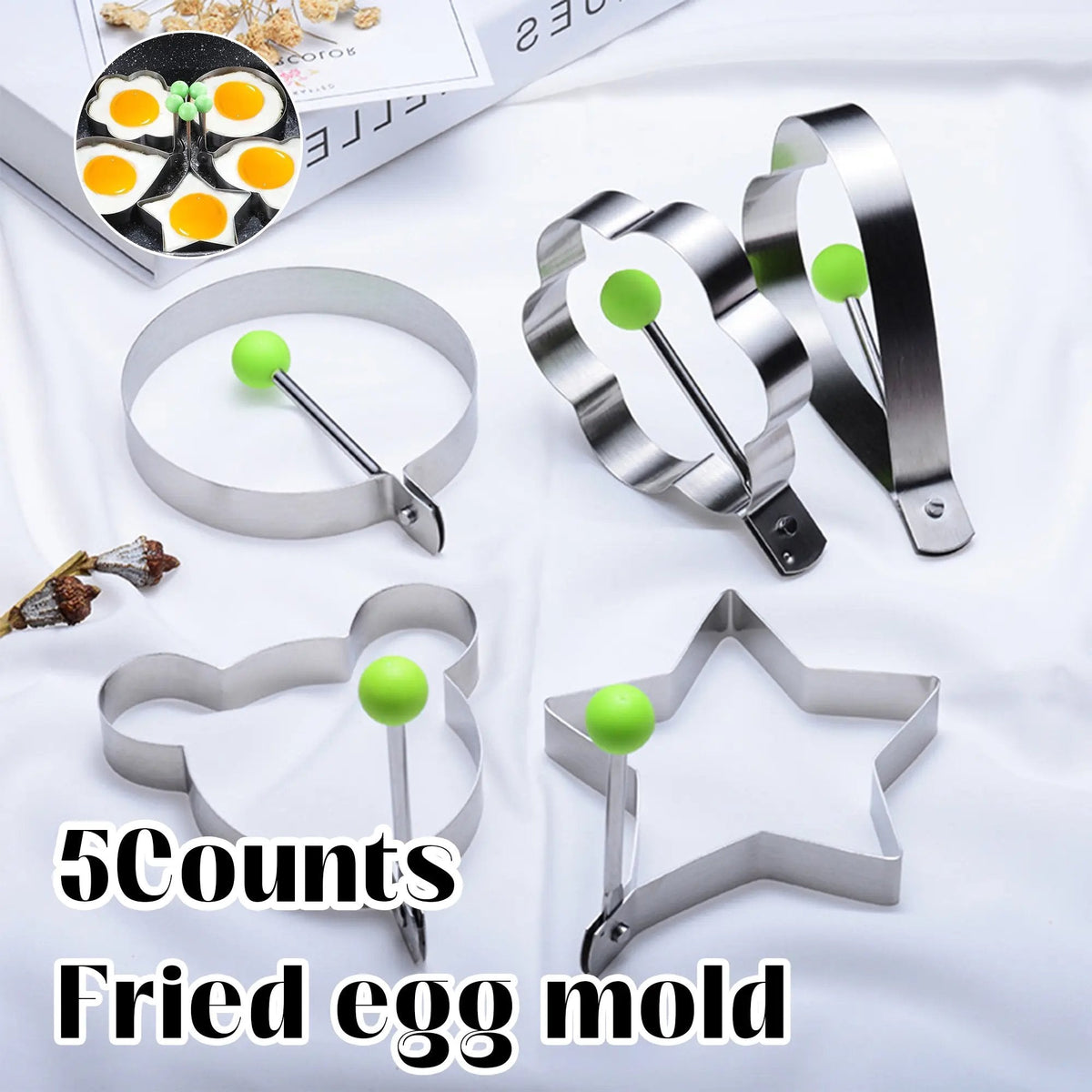 YolkMaster – Set mit Eierring-Formen in verschiedenen Ausführungen