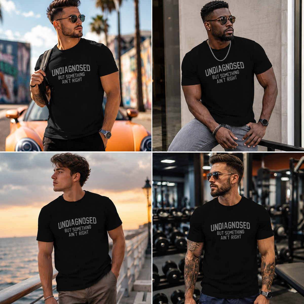 MoodThread – Camiseta gráfica Humor sin diagnosticar