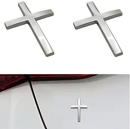FaithRide – 3D-Metall-Kreuz-Autoaufkleber