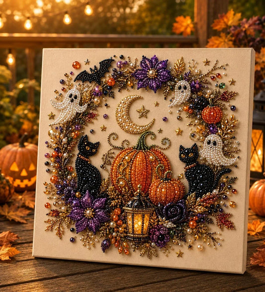 SpookyShimmer – Lienzo Perla de Halloween