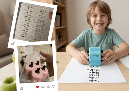 EduRoll – 4-in-1 Mathe-Übungs-Rollstempel-Set