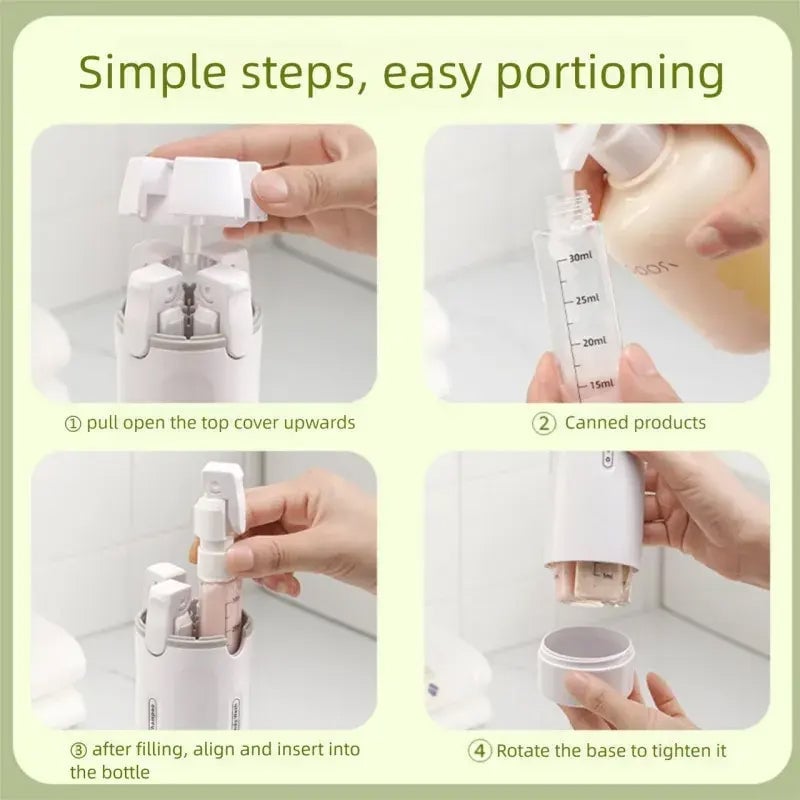 SwiftPour – Auslaufsicherer 4-in-1 Reise-Spender