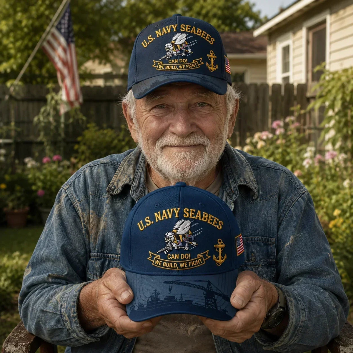 Seabee - Gorra de homenaje "¡Sí se puede!" de los Seabees de la Marina de EE. UU. 🇺🇸