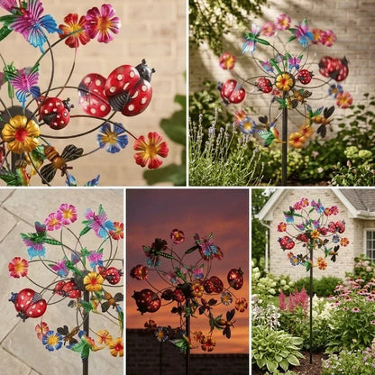 TwinkleBloom – Decoración solar de jardín en forma de flor
