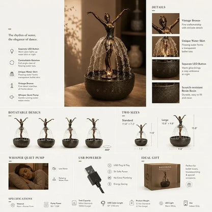 TranquilTwirl – LED-Ballettbrunnen