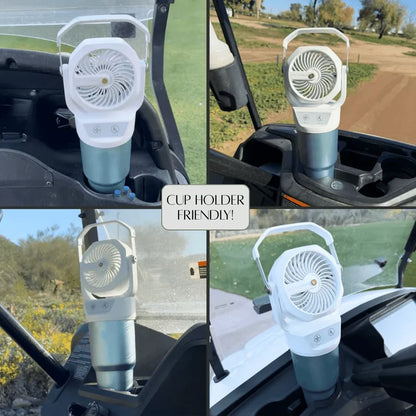CoolCruise – Ventilador pulverizador de refrigeración premium para portavasos
