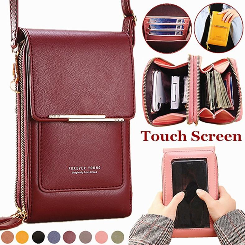 TouchCarry – Bolso tipo mensajero para mujer con pantalla táctil