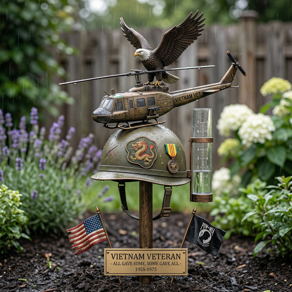 FreedomLegacy – Gedenk-Regenmesser als Gartenstecker