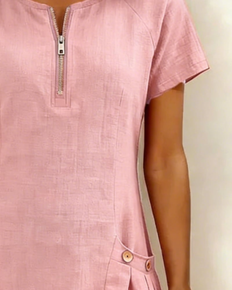 UrbanBreeze Zip – Alltags-Kleid aus der Cotton-Line