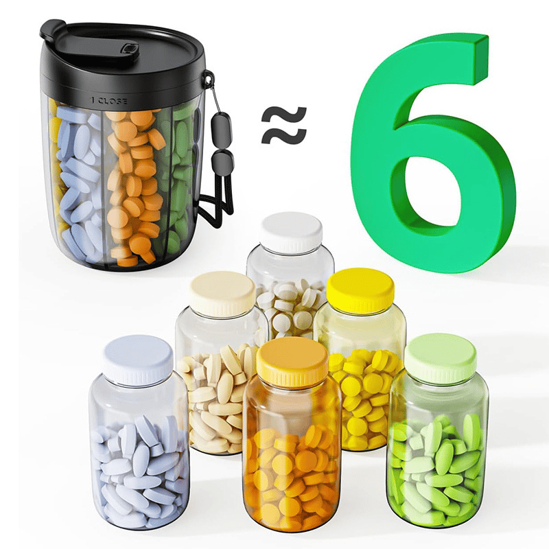 DailyMeds – Tabletten-Aufbewahrungsbox mit 6 Fächern