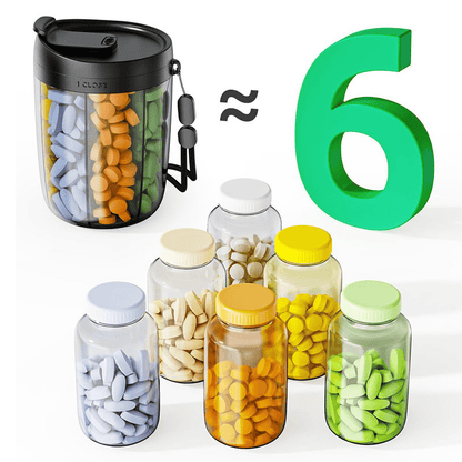 DailyMeds – Tabletten-Aufbewahrungsbox mit 6 Fächern