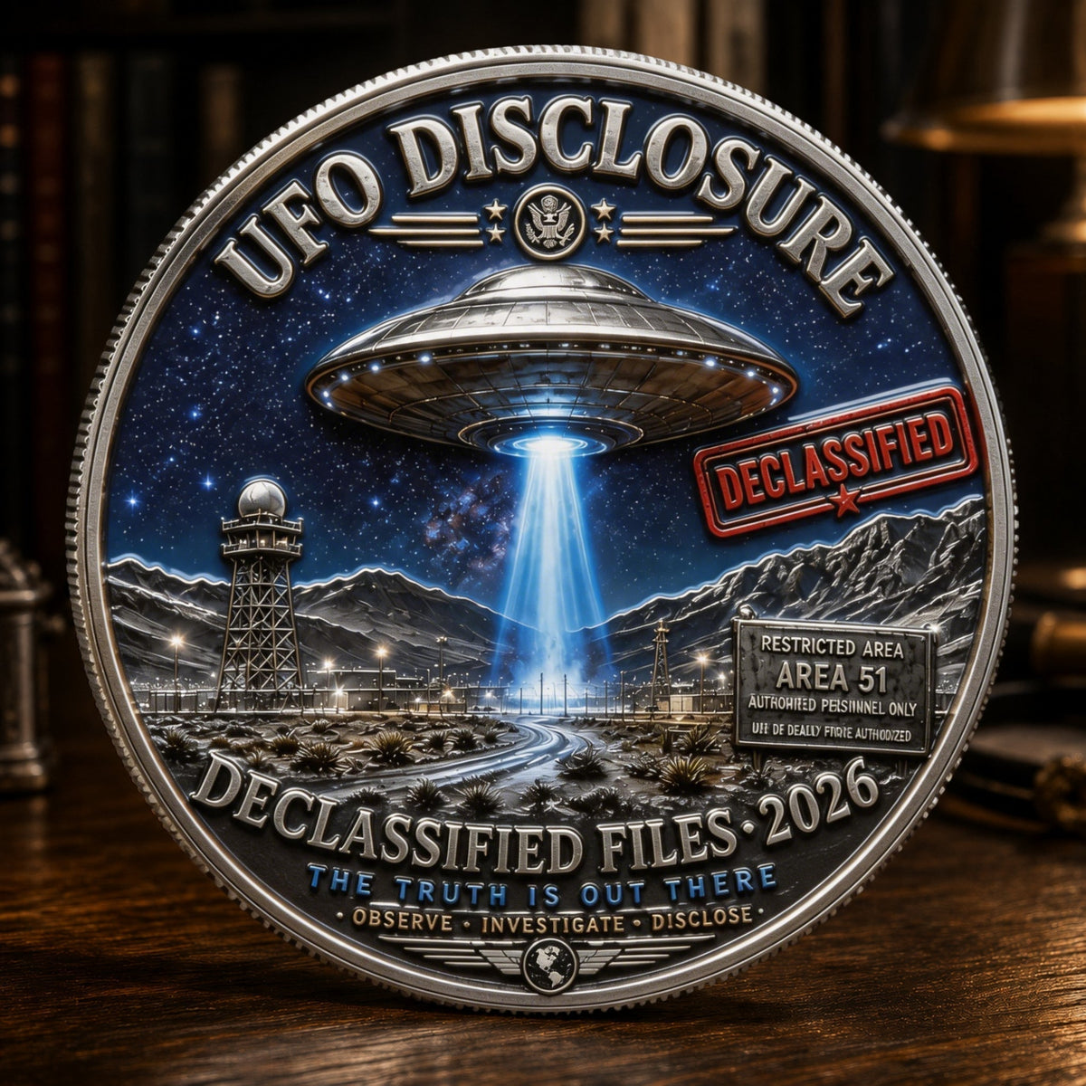CosmicTruth - Moneda conmemorativa de la revelación OVNI 2026
