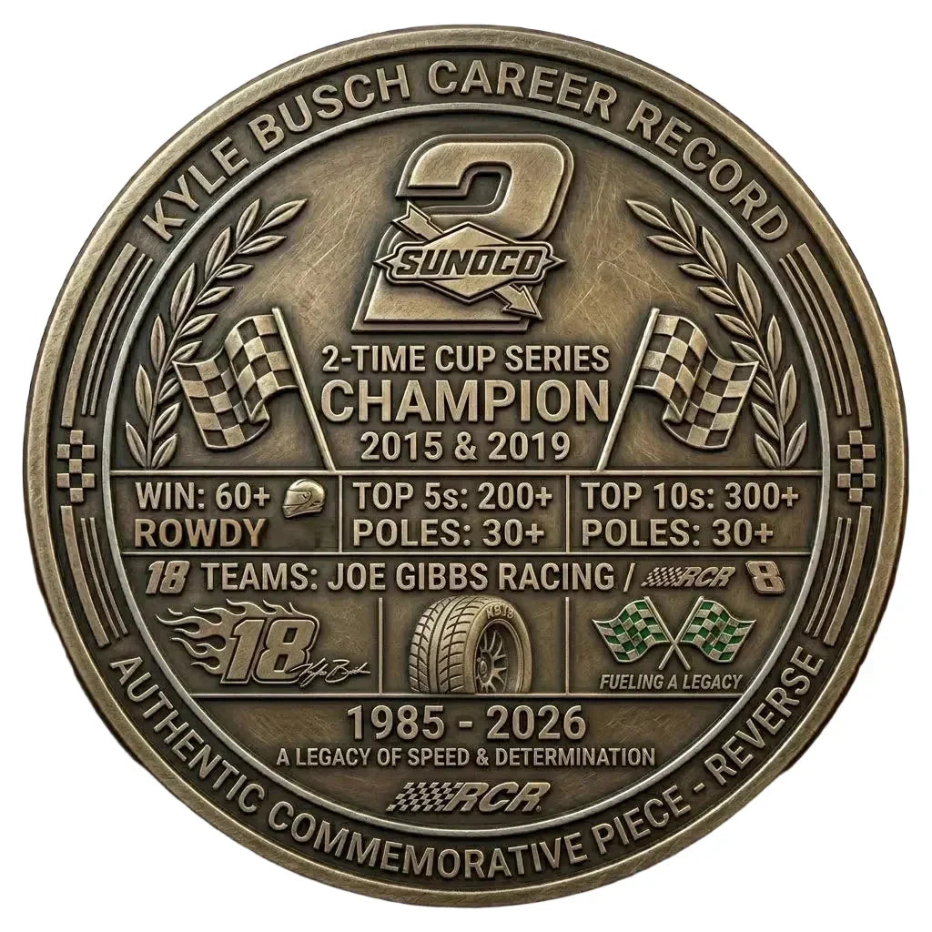 RacingRelic – Moneda de colección conmemorativa en honor a Kyle Busch