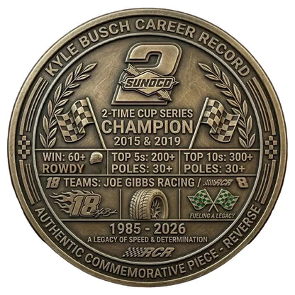RacingRelic – Moneda de colección conmemorativa en honor a Kyle Busch