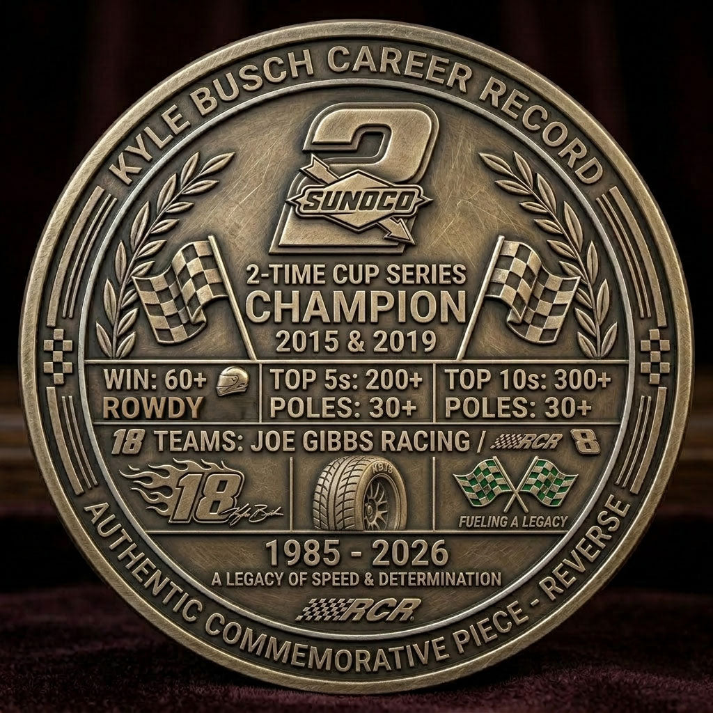 RacingRelic – Moneda de colección conmemorativa en honor a Kyle Busch