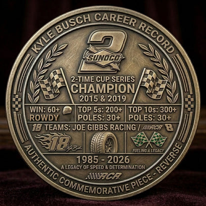 RacingRelic – Moneda de colección conmemorativa en honor a Kyle Busch