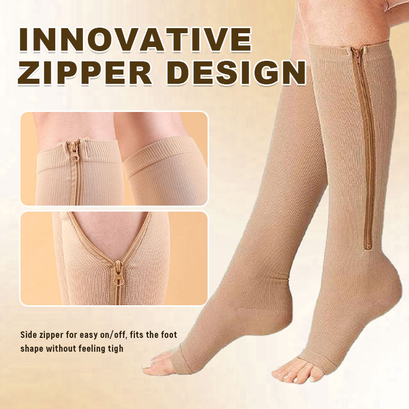 ZipFit – Calcetines de compresión deportivos con cremallera