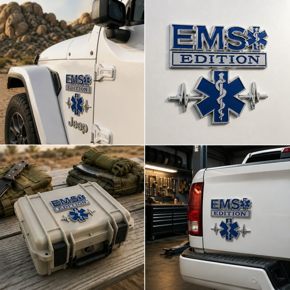 RapidResponse – Insignia metálica vehicular de EMS