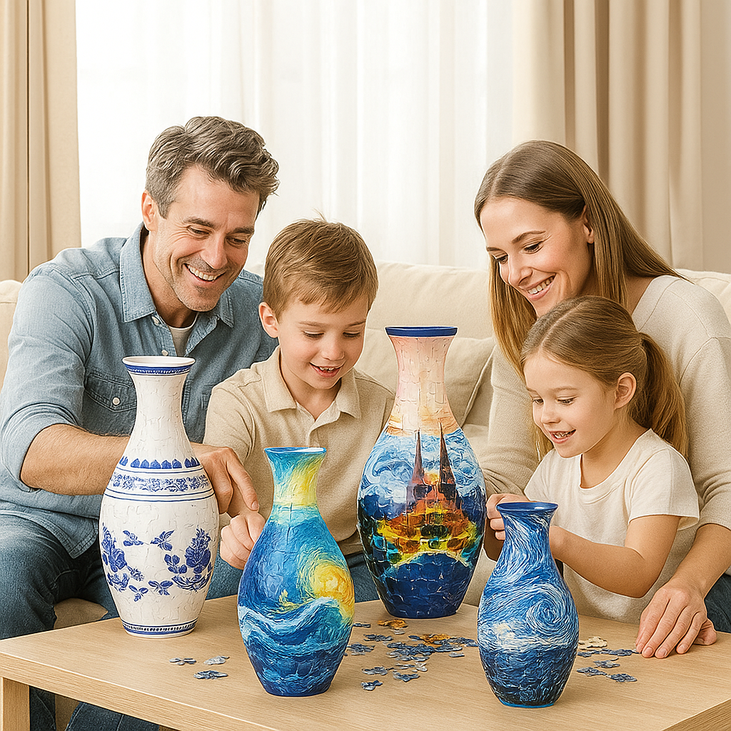 VaseCraft – Künstlerischer 3D-Puzzle-Blumenhalter