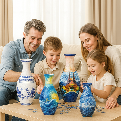 VaseCraft – Künstlerischer 3D-Puzzle-Blumenhalter