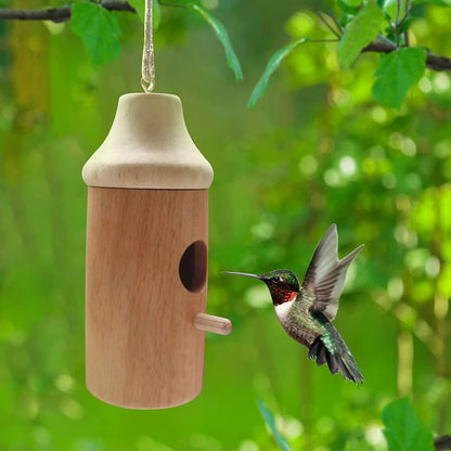 NatureSip – Comedero de colibríes de madera para amantes de la jardinería