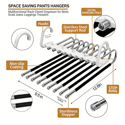 ClosetMax – Organizador de pantalones colgante de 9 niveles