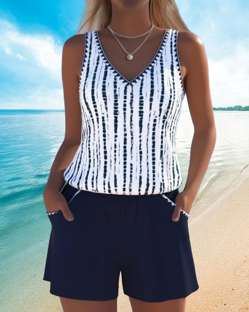 CoastalEase Tankini – Urlaubsschwimmbekleidung