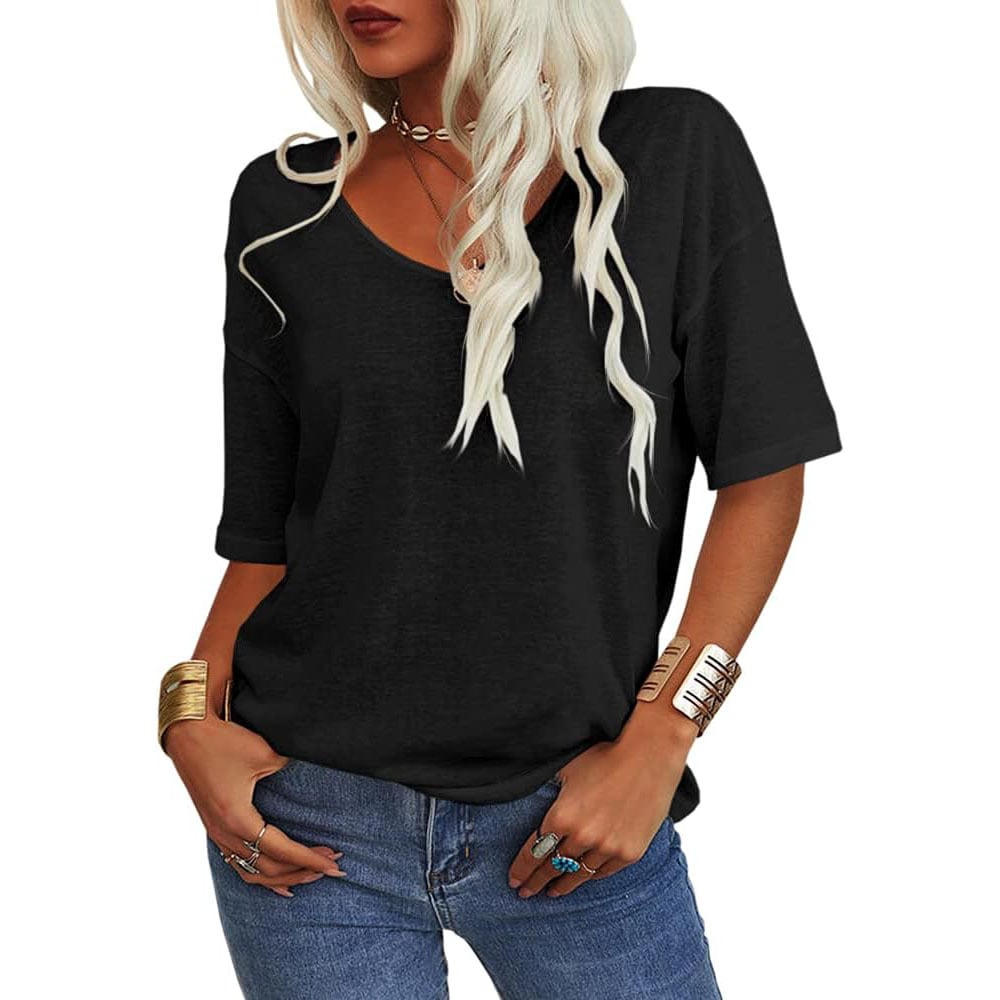 VivaVee – Camiseta de cuello en V para mujer, para un estilo sin esfuerzo