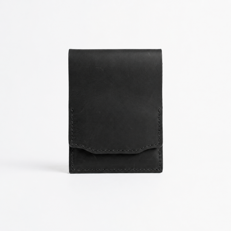 HeritageCraft – Cartera vintage de cuero de plena flor con broche a presión