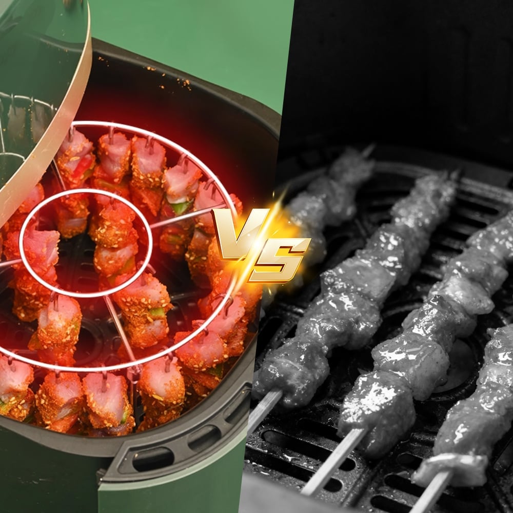 BBQStack Elite – Heißluftfritteusen-Spießständer