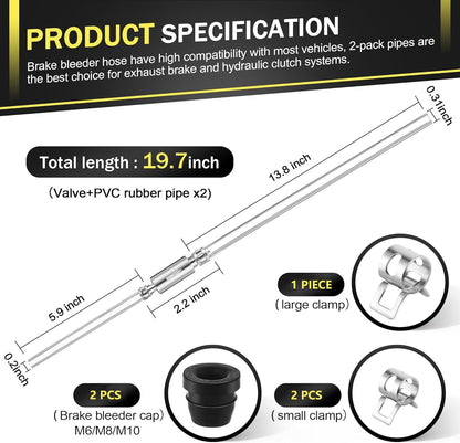 BrakeFlow – Kit universal de manguera purgadora de frenos unidireccional