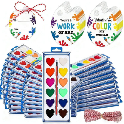🎨Mini-Aquarellfarbkasten 2026 zum Valentinstag | Romantisches Kunstgeschenk💖
